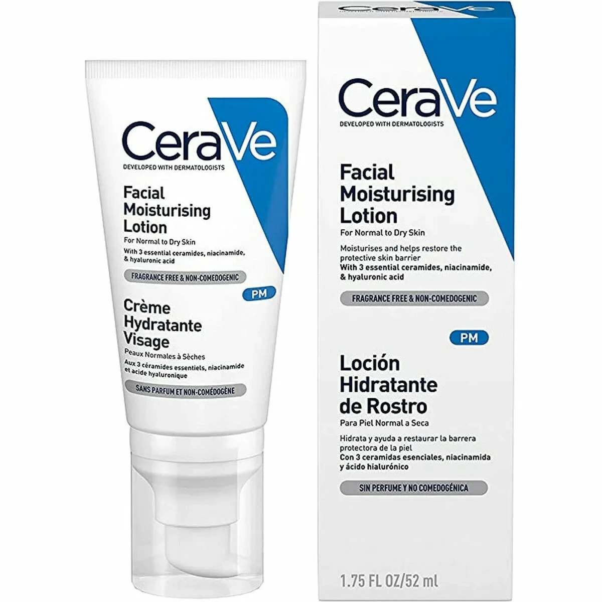 Loción Facial Hidratante CeraVe PM (52 ml)