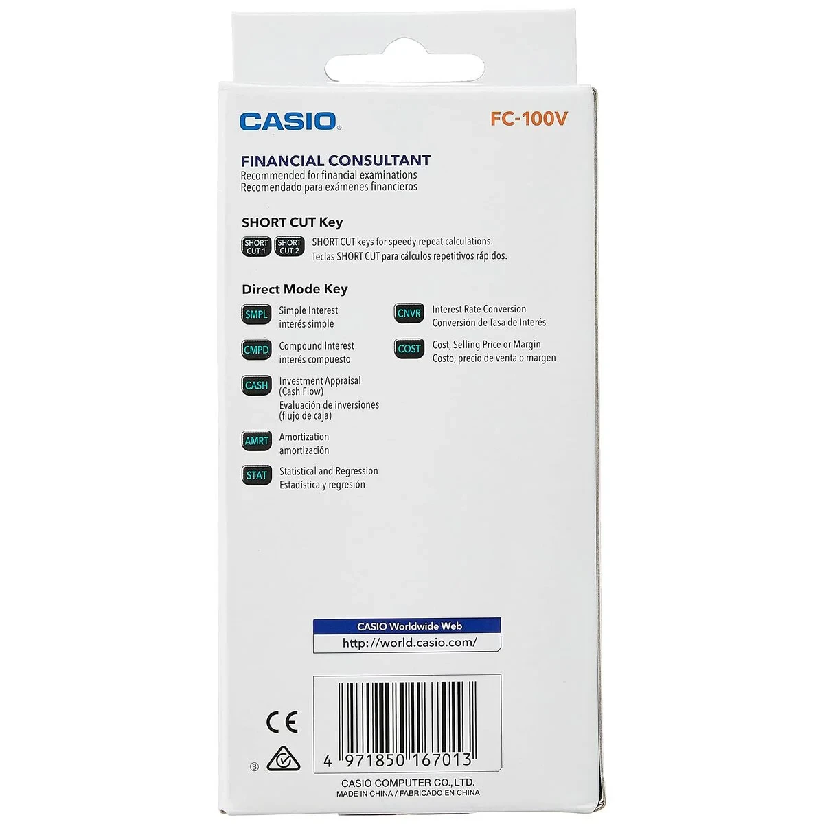 Calculadora Científica Casio FC-100V Negro Gris