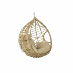 Sillón de jardín colgante DKD Home Decor 90 x 70 x 110 cm 105 x 75 x 226 cm Beige Metal Marrón ratán sintético