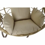 Sillón de jardín colgante DKD Home Decor 90 x 70 x 110 cm 105 x 75 x 226 cm Beige Metal Marrón ratán sintético