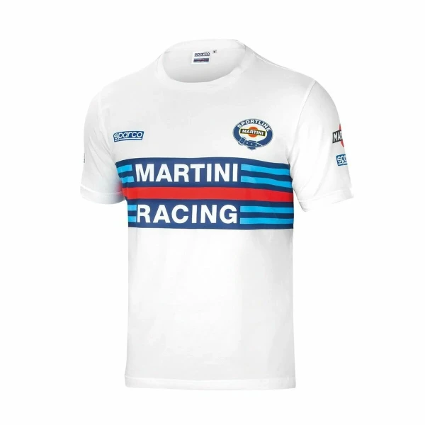 Camiseta de Manga Corta Sparco MARTINI RACING Talla L Blanco