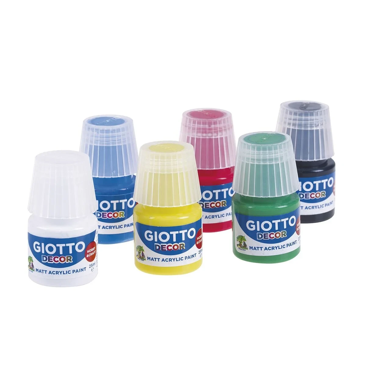 Témperas Giotto Decor Multicolor Blanco 25 ml (6 Piezas)