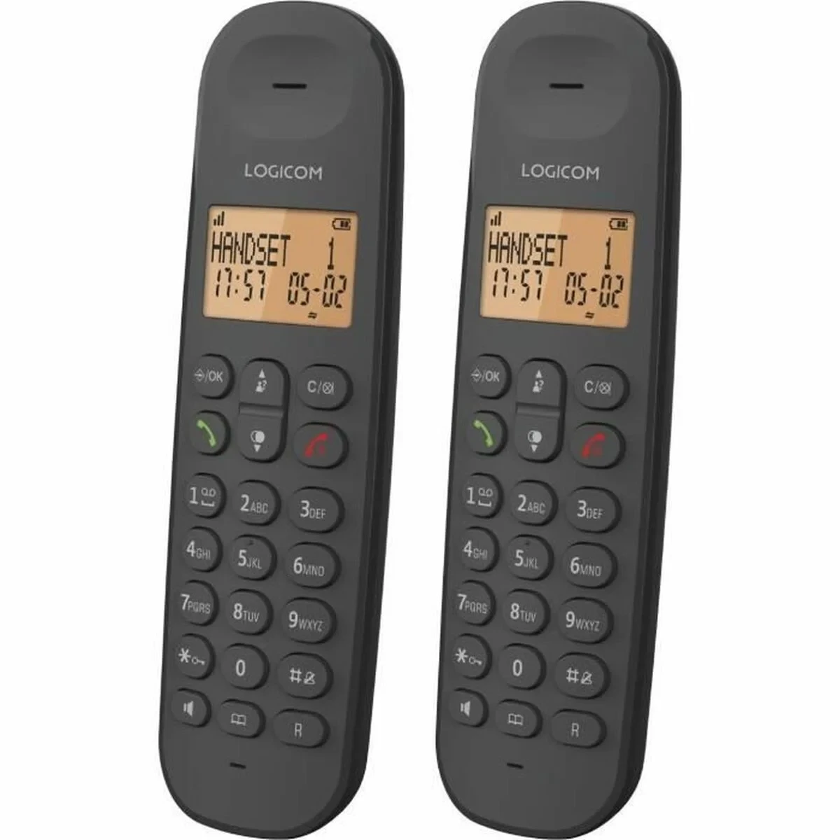 Teléfono Fijo Logicom DECT ILOA 255T DUO Negro