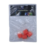 Juego de Tapones OCC Motorsport OCCLEV001 4 Unidades Fluorescente Rojo