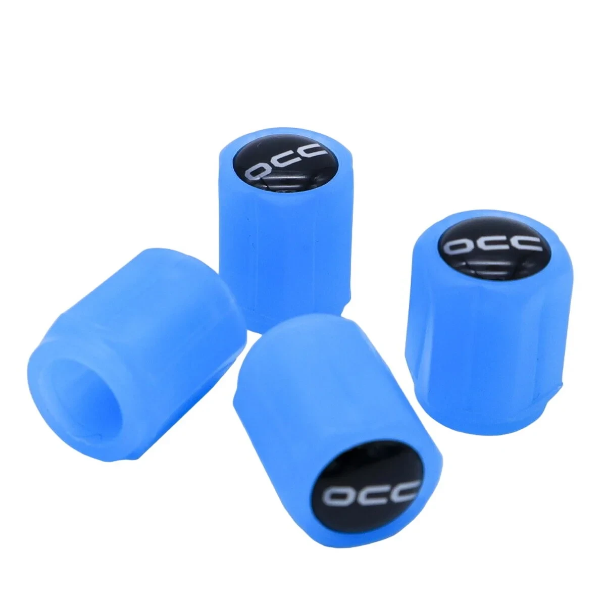 Juego de Tapones OCC Motorsport OCCLEV004 4 Unidades Fluorescente Azul
