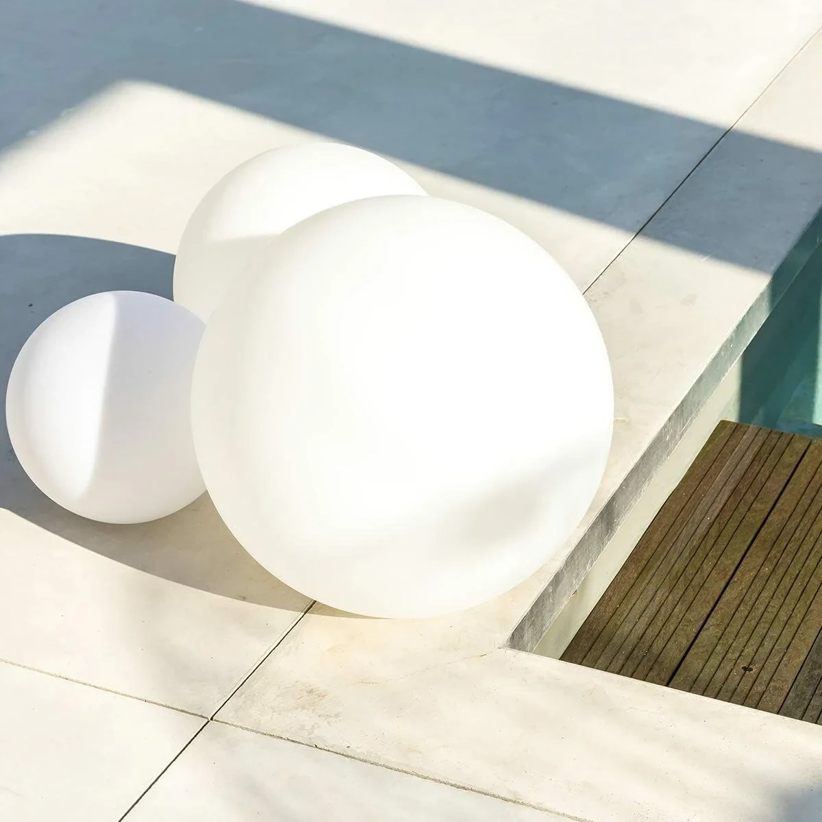 Bola con Luz para Exterior Lumisky Bobby Blanco Ø 60 cm E27