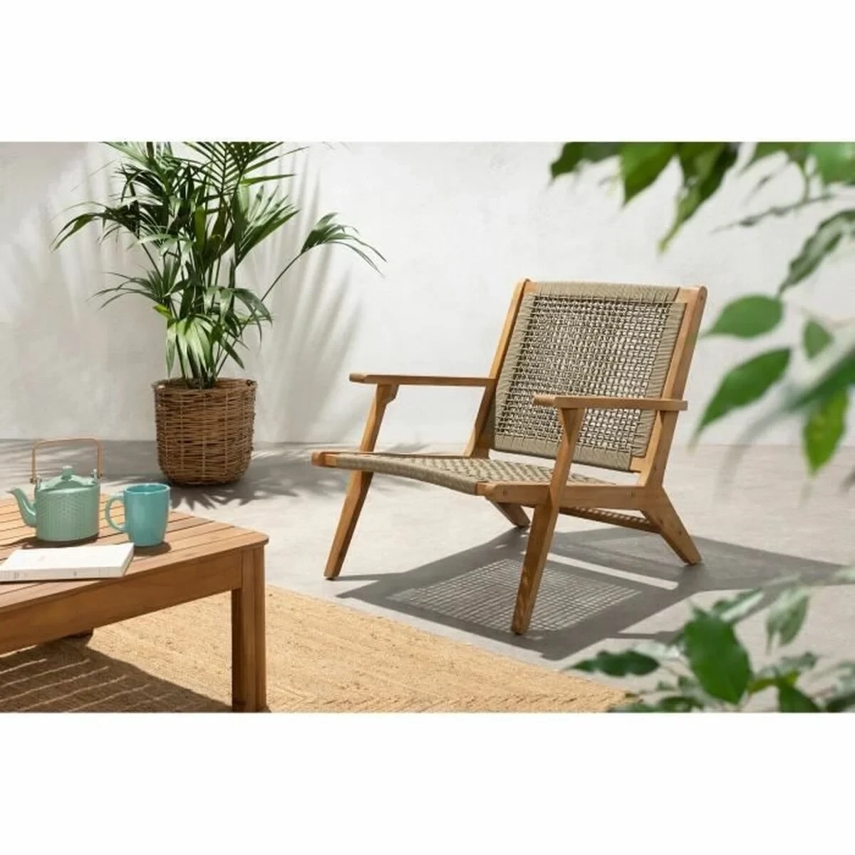Silla de Jardín Merida Madera de acacia 81 x 67 x 71 cm