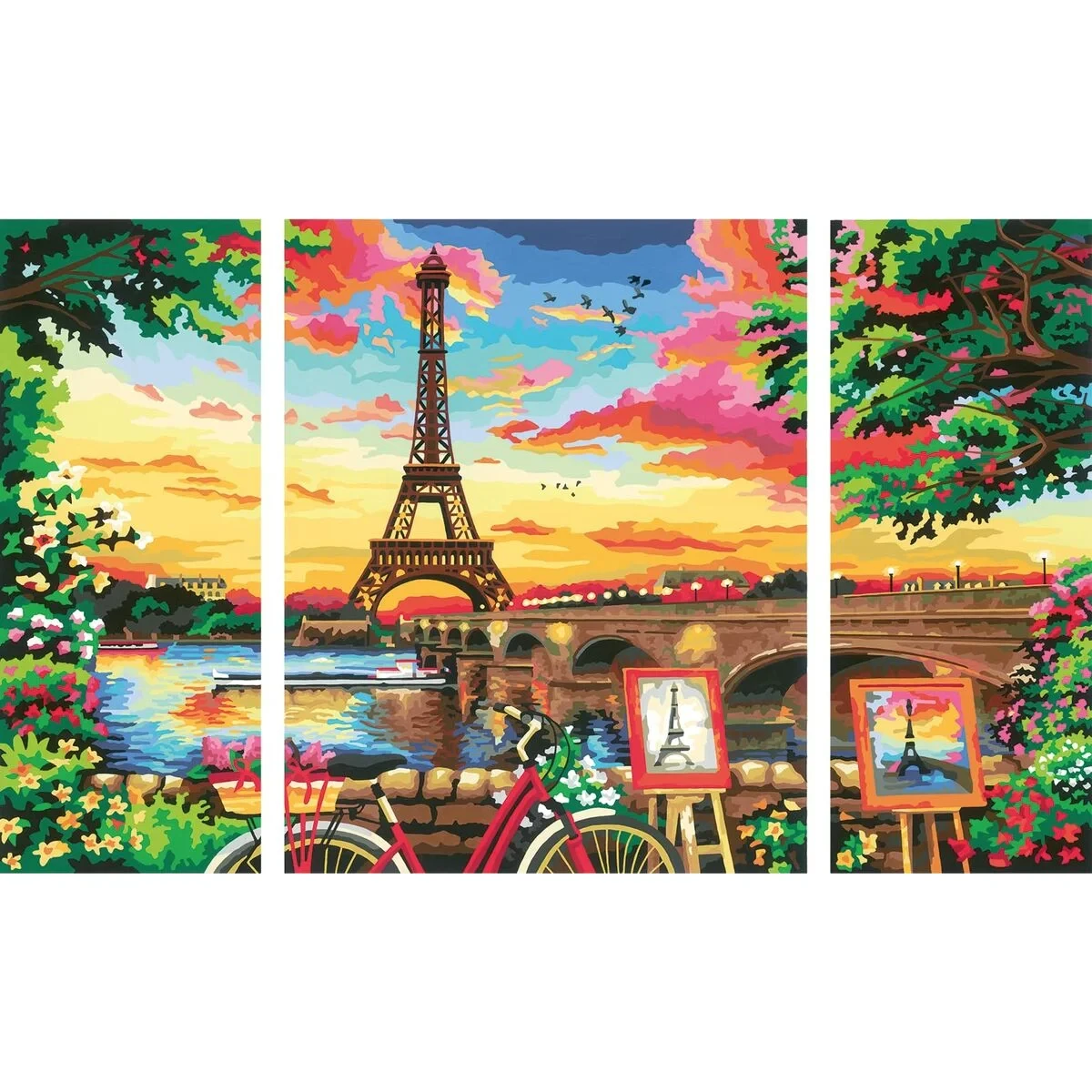 Set de Pintura por Números Ravensburger 20134 80 x 50 cm 4 Piezas 1 Pieza 4 Unidades