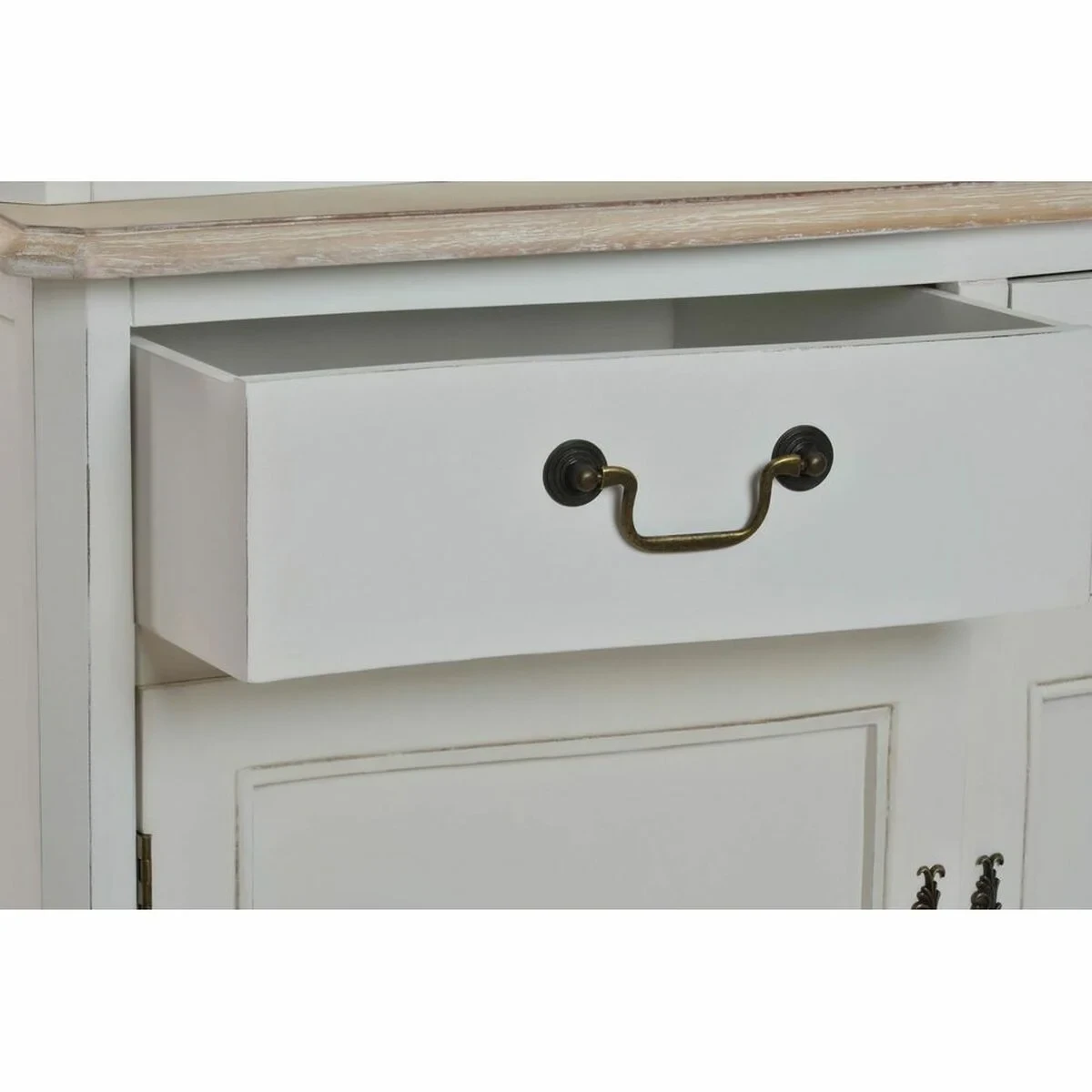 Vitrina DKD Home Decor Cristal Madera Blanco (88 x 40 x 200 cm)