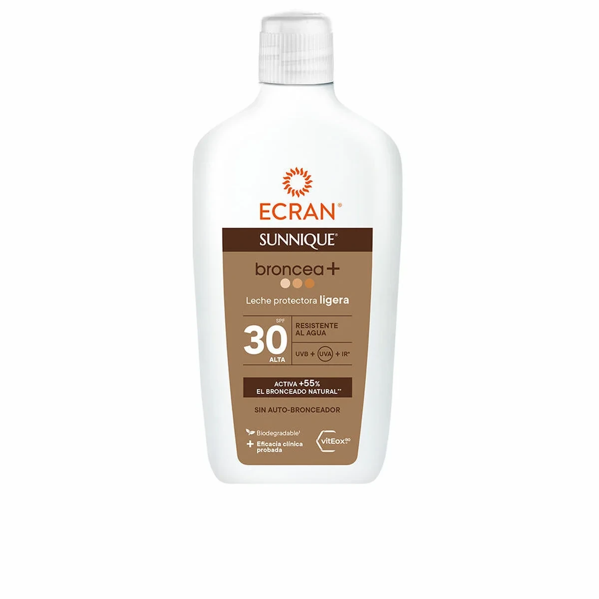 Leche Solar Ecran Sunnique Broncea+ Spf 30 Ligero