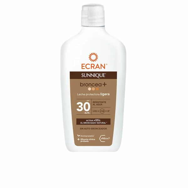 Leche Solar Ecran Sunnique Broncea+ Spf 30 Ligero