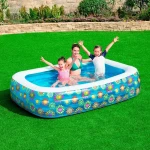 Bestway Piscina Hinchable 3 Camaras Floral 229x152x56 cm +6 Años Jardin 54120