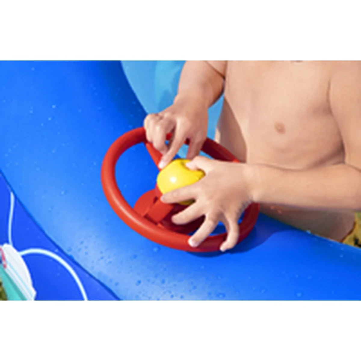 Bestway Piscina Hinchable Infantil Techo Desmontable Barco con Volante 213x155x132 cm +3 Años Jardin 54370