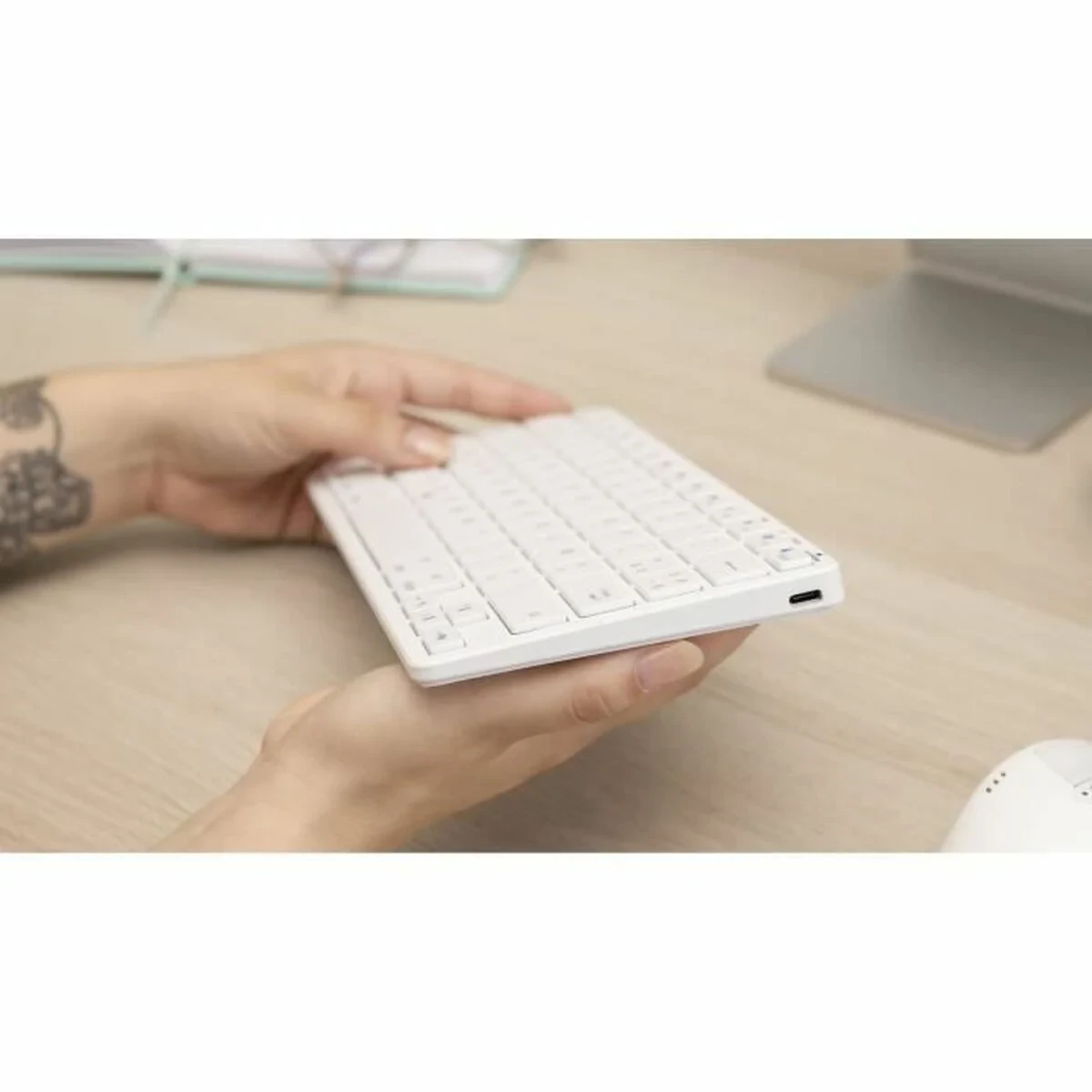 Teclado Bluestork Azerty Francés Blanco