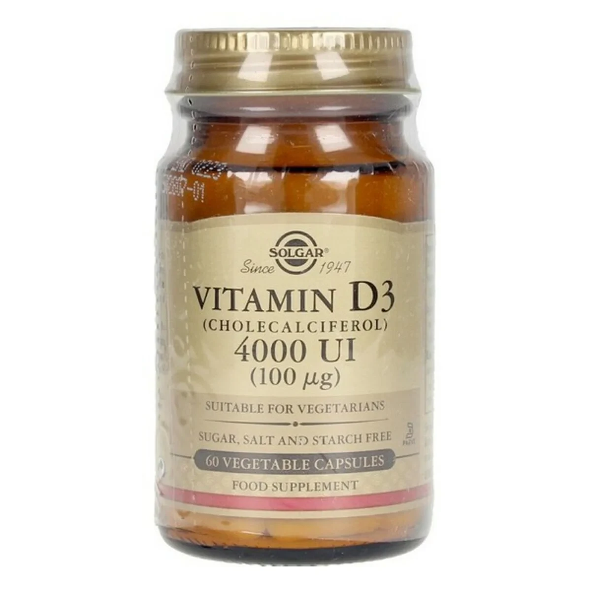 Vitamina D3 Solgar E52907 Cápsulas vegetales (60 uds)