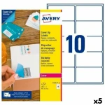 Etiquetas para Impresora Avery L4612 Blanco 25 Hojas 99,1 x 57 mm (5 Unidades)