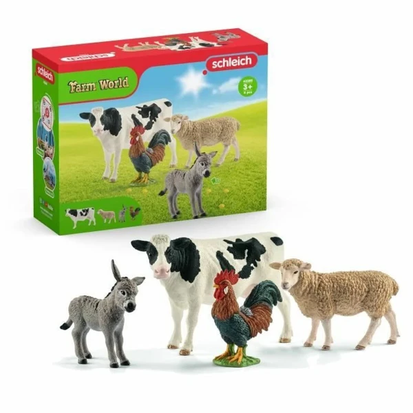 Set de Animales de Granja Schleich 42385 Farm World PVC Plástico