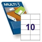 Etiquetas adhesivas MULTI 3 Blanco Recto 500 Hojas 105 x 57 mm