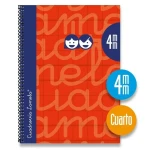 Cuaderno Lamela Rojo Cuarto 5 Piezas 80 Hojas