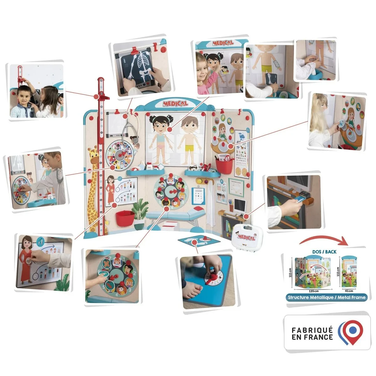 Maletín Médico de Juguete con Accesorios Smoby Cabinet Medical