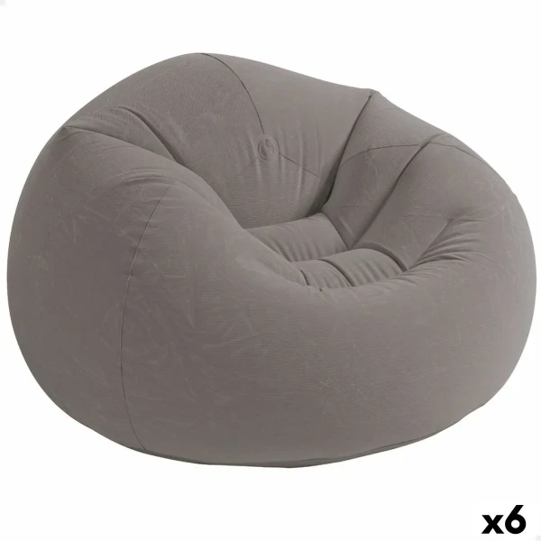 Sillón Hinchable Intex Gris 107 x 69 x 104 cm 114 x 71 x 114 cm (6 Unidades)