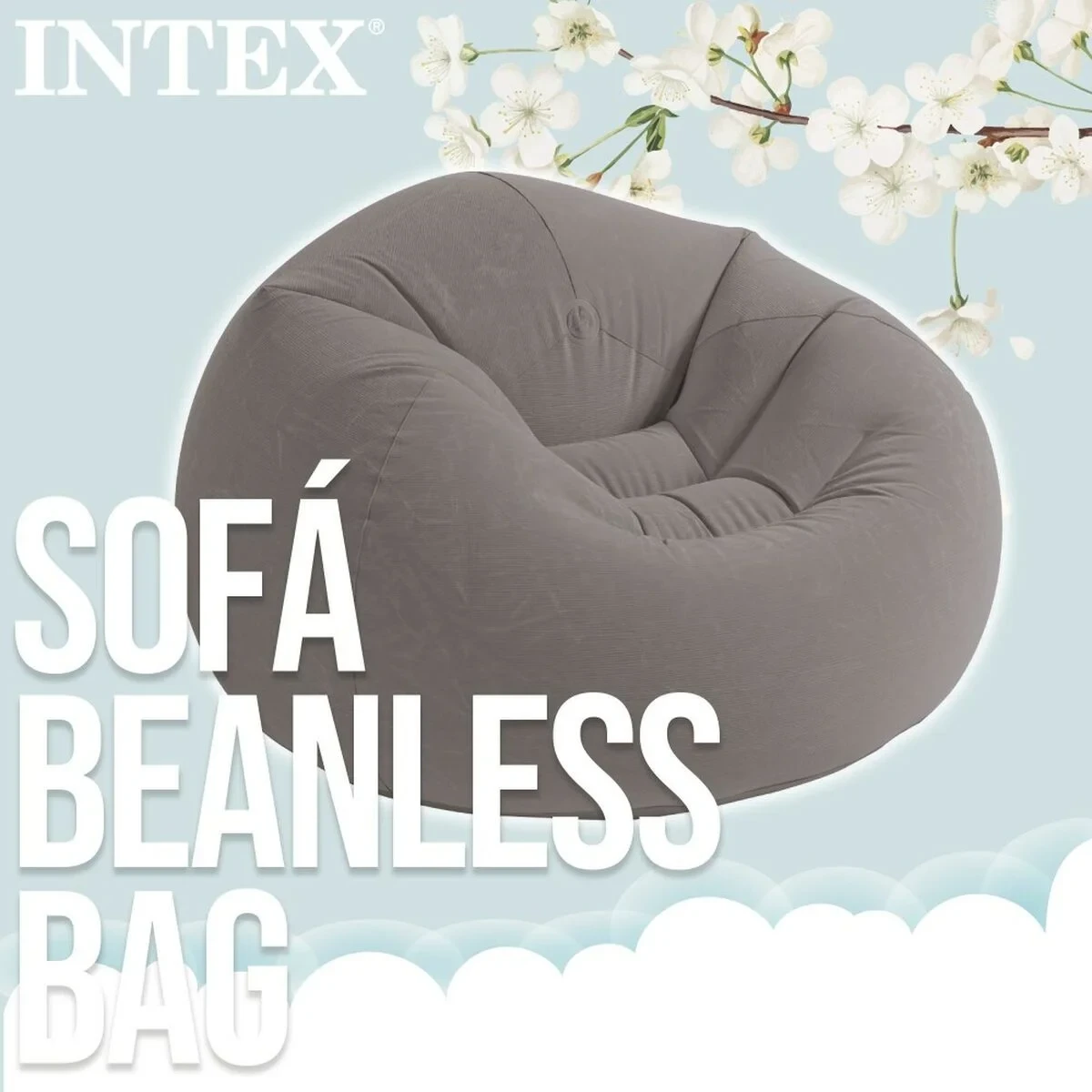 Sillón Hinchable Intex Gris 107 x 69 x 104 cm 114 x 71 x 114 cm (6 Unidades)