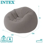 Sillón Hinchable Intex Gris 107 x 69 x 104 cm 114 x 71 x 114 cm (6 Unidades)