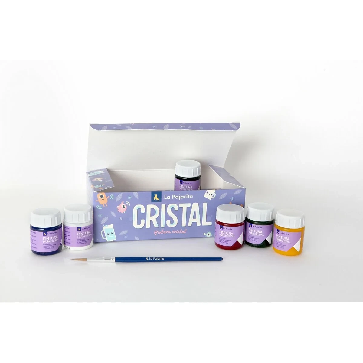 Témperas La Pajarita Crystal 6 Piezas Multicolor