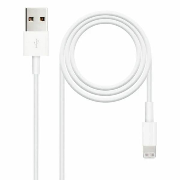 Cable Lightning NANOCABLE 10.10.0402 (1 m) Blanco 2 m (1 unidad)