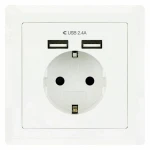 Enchufe Pared con 2 Puertos USB TooQ 10.35.0010 5V/2.4A Blanco 2,4 A