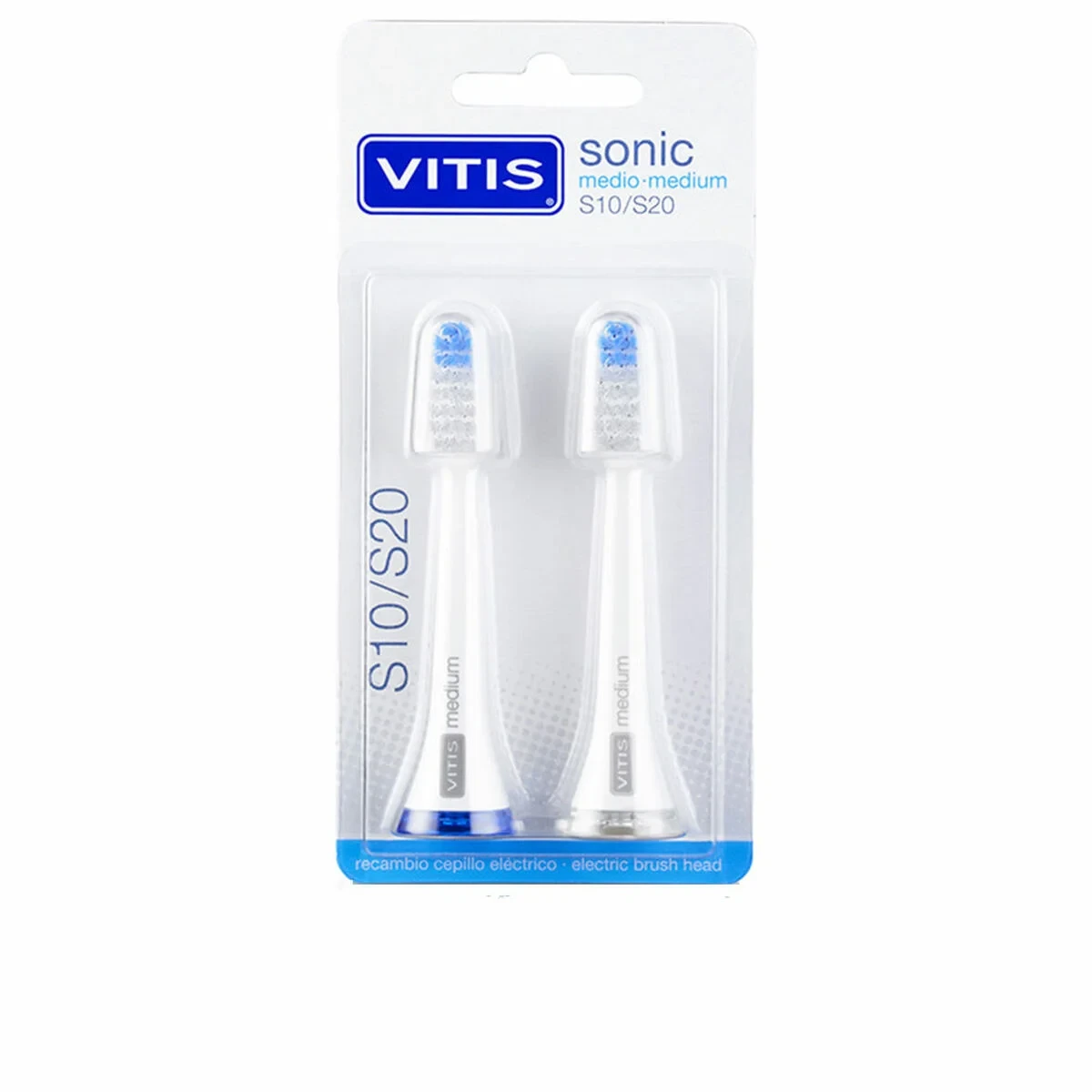 Recambio para Cepillo de Dientes Eléctrico Vitis Sonic S10/S20 2 Unidades