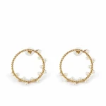 Pendientes Mujer Shabama Shima Latón Bañado en oro 4 cm