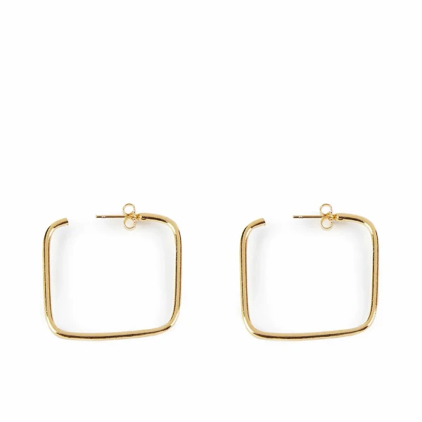 Pendientes Mujer Shabama Moore Latón Bañado en oro 3 cm