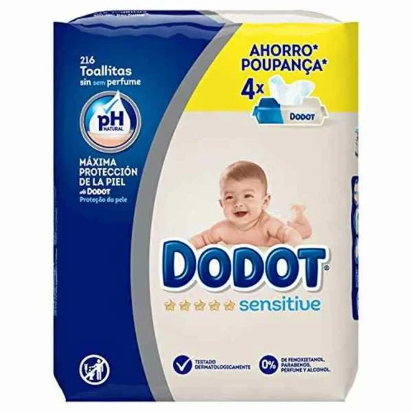 Toallitas Sensitive PH Dodot 216 uds