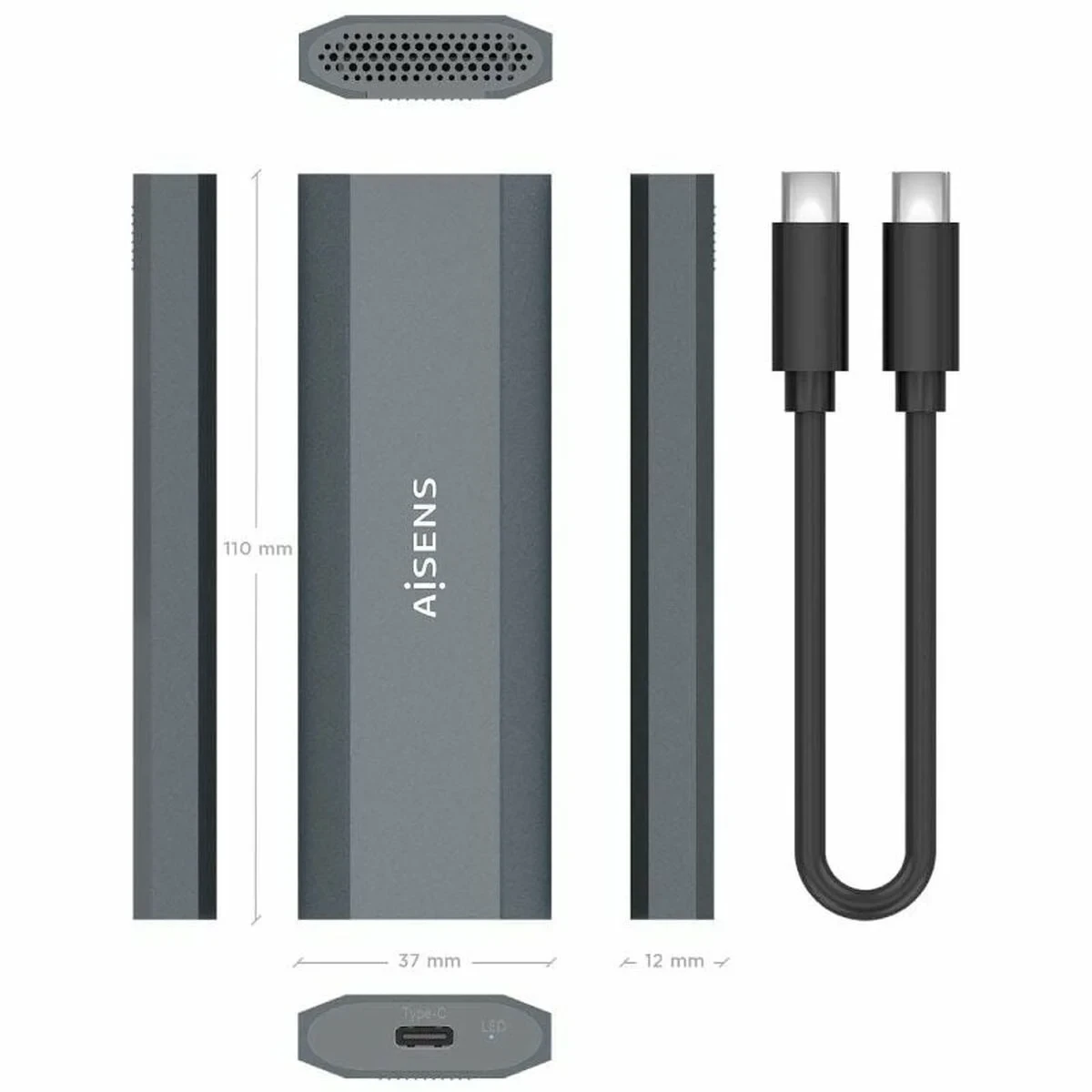 Funda Disco Duro Aisens ASM2-029GR