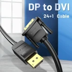 Adaptador DisplayPort a DVI Vention HAFBF Negro 2 m