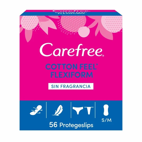 Salvaslip Flexible Carefree Carefree Flexiform Talla S/M (56 uds)