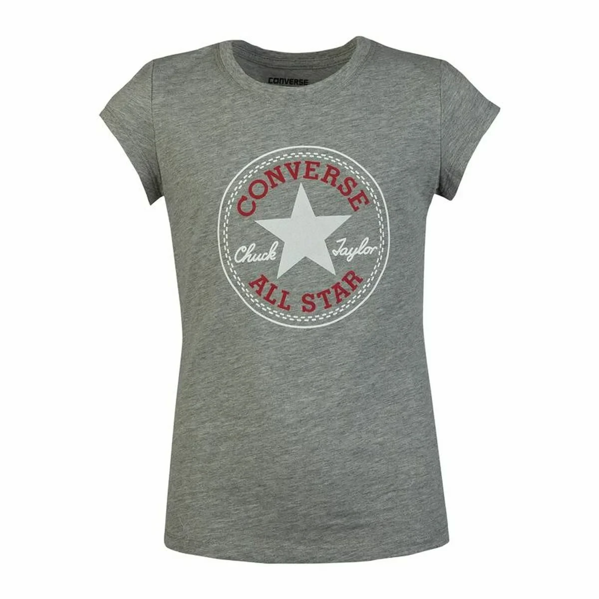 Camiseta de Manga Corta Infantil Converse Timeless Chuck Patch G Gris
