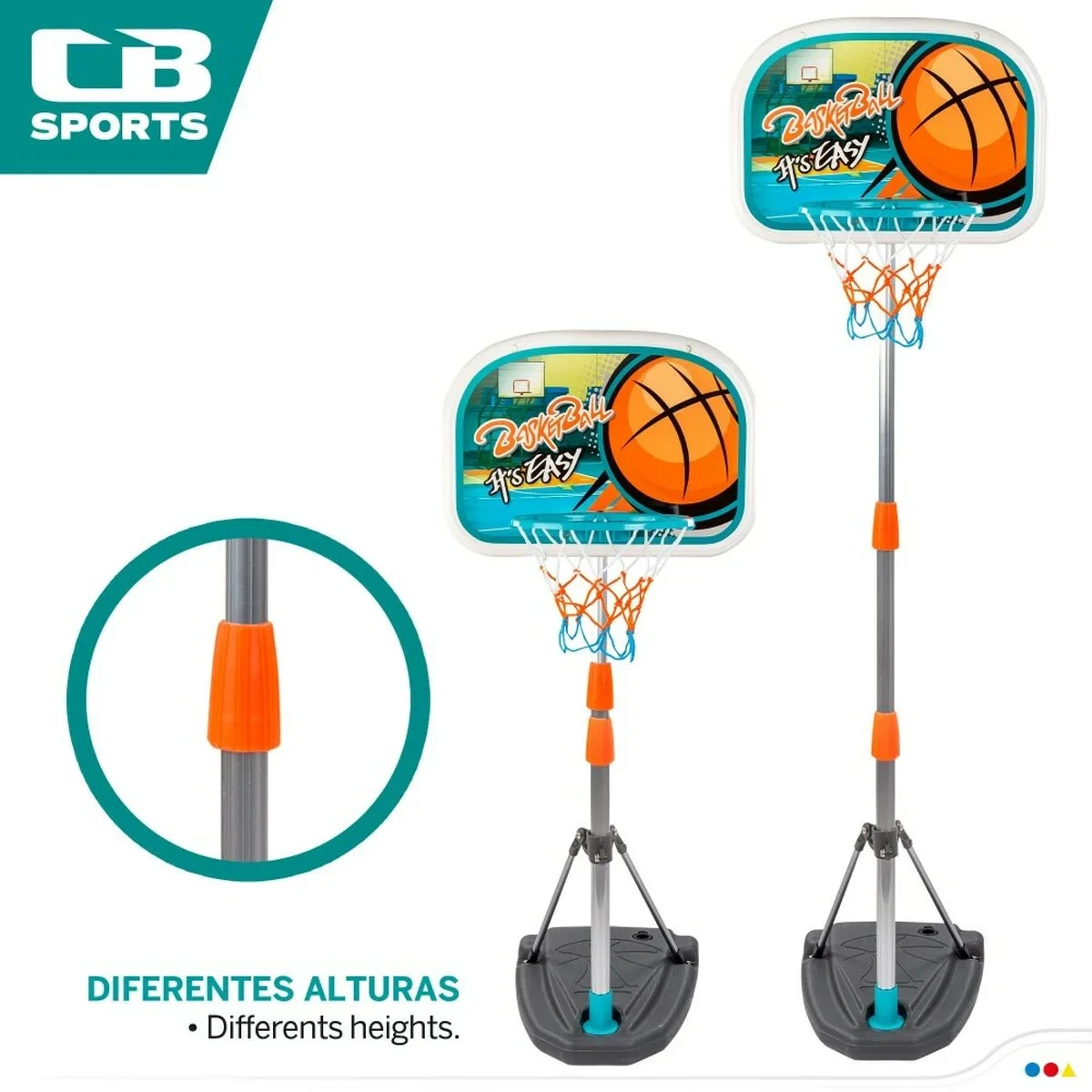 Canasta de Baloncesto Colorbaby 46,5 x 165 x 40 cm (2 Unidades)
