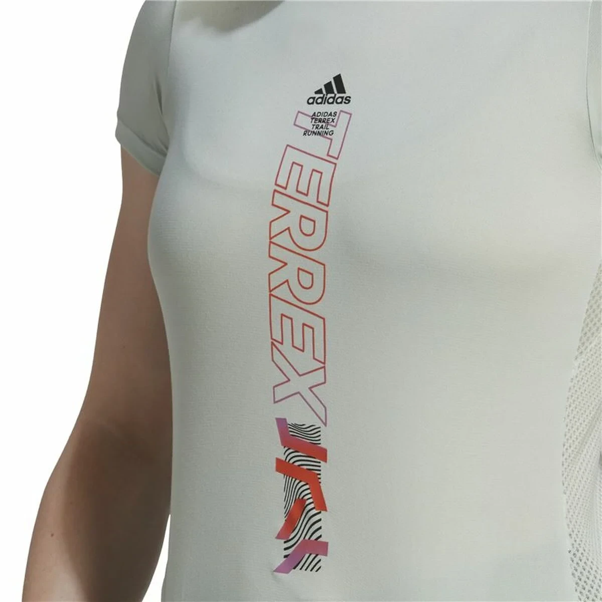 Camiseta de Manga Corta Mujer Adidas Agravic Blanco Cálido