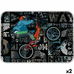 Alfombrilla Bits&Bobs Cross Multicolor PVC 47 x 33 cm Sobremesa (2 Unidades)