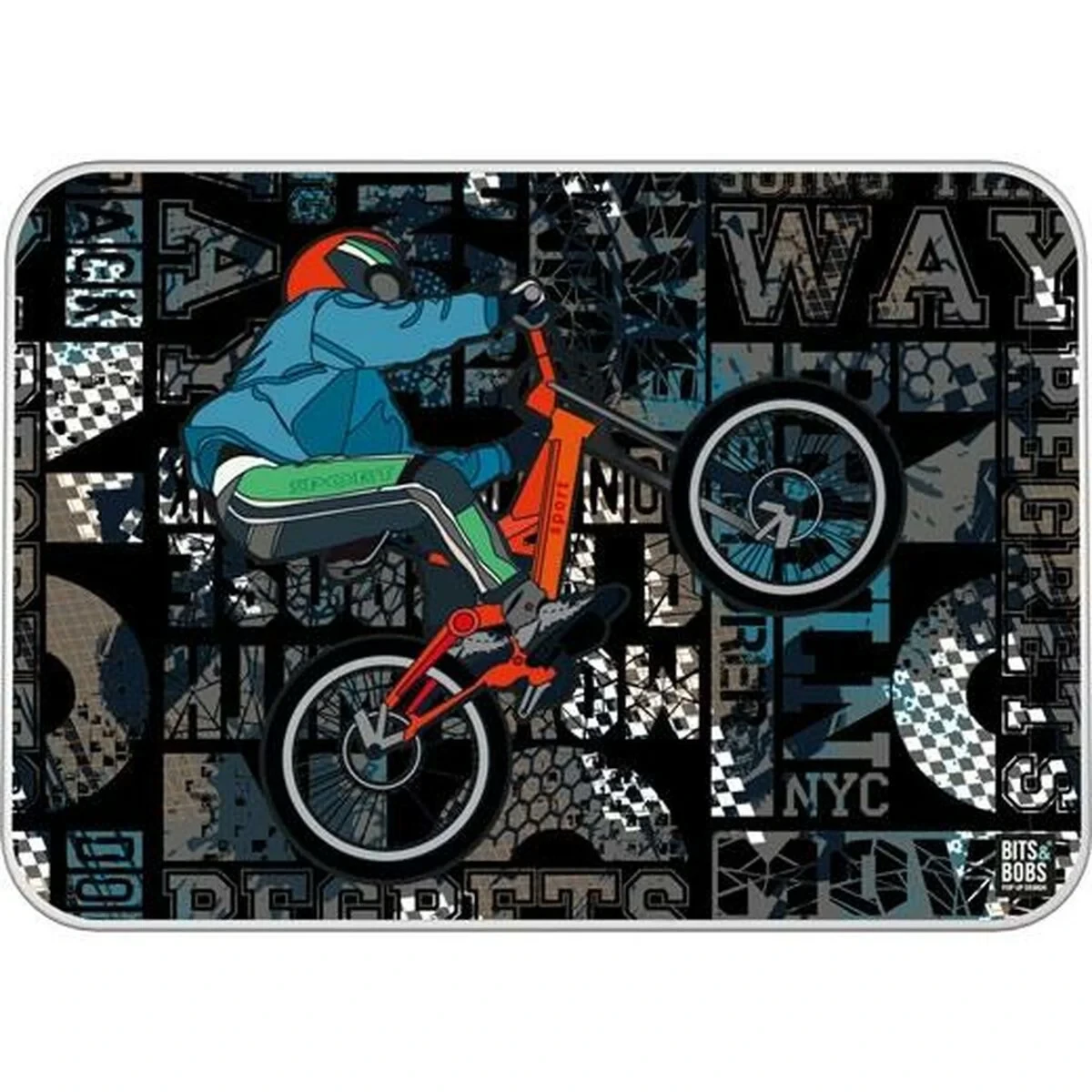 Alfombrilla Bits&Bobs Cross Multicolor PVC 47 x 33 cm Sobremesa (2 Unidades)