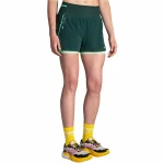 Pantalones Cortos Deportivos para Mujer Brooks High Point 3" 2-in-1 2.0 Verde