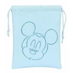Bolsito de Merienda Mickey Mouse Baby Azul claro Poliuretano 20 x 25 cm