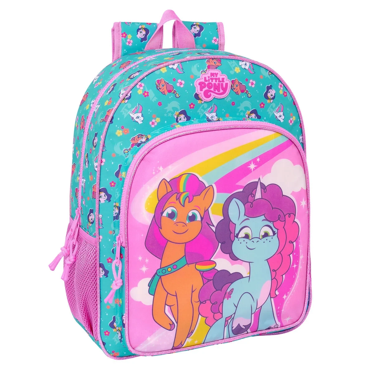 Mochila Escolar My Little Pony Magic Rosa Turquesa 33 x 42 x 14 cm