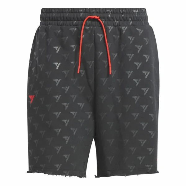 Pantalones Cortos de Baloncesto para Hombre Adidas Trae Allover Print Gris