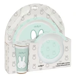 Set de vajilla infantil Miffy Menta (5 Piezas)
