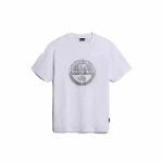 Camiseta Deportiva de Manga Corta Napapijri S-Bollo Ss 1  Blanco