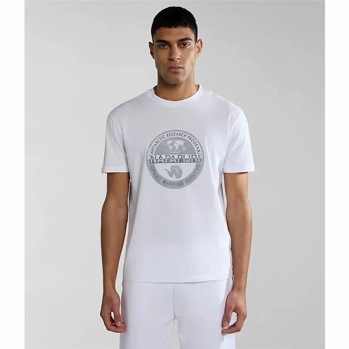 Camiseta Deportiva de Manga Corta Napapijri S-Bollo Ss 1  Blanco