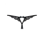 Tanga de Encaje Negro Obsessive 831-THC-1 L/XL
